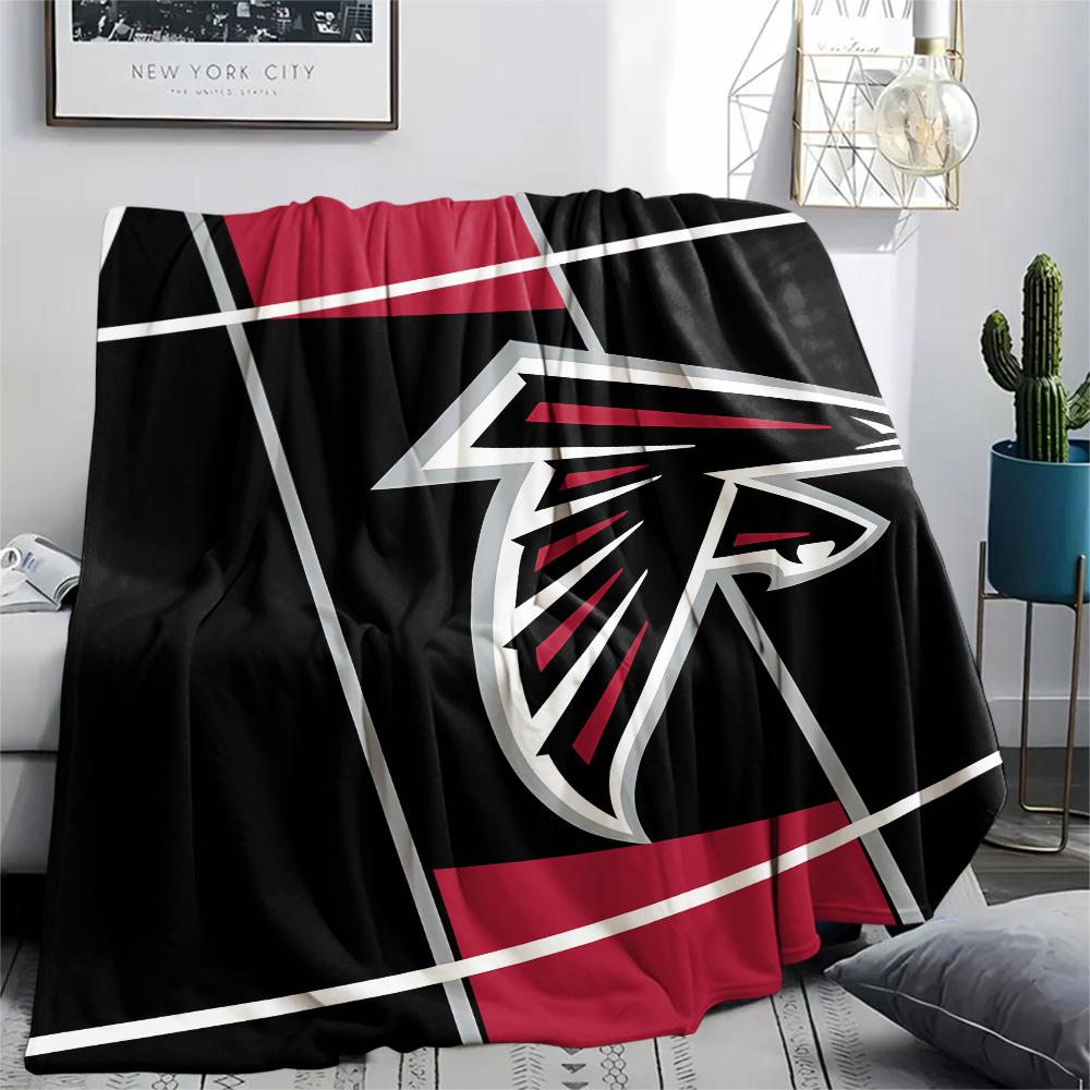 Фланелевое одеяло с принтом Atlanta Falcons, Высококачественное, Удобное для всех сезонов, Декор для дома, Тепло и уют, Идеально для рождественских подарков