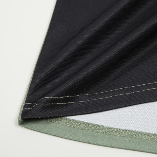 Men Spring Fall Shirt Buttoned Turn-down Collar Contrast Color Striped Prinitng Long Sleeves Pullover Mid Length Casual Business Top