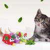 Игрушка для котенка Многоцветная плюшевая мышь Интерактивная игрушка Забавная игрушка для кошек Игрушка с перьями для домашних животных