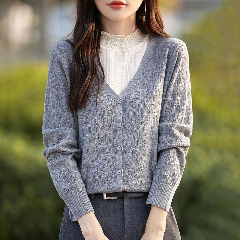 Женский кашемировый свитер Qinghe Cashmere 50% шерсть 50% шелк Женский осенне-зимний кашемировый пуловер Мягкий и теплый