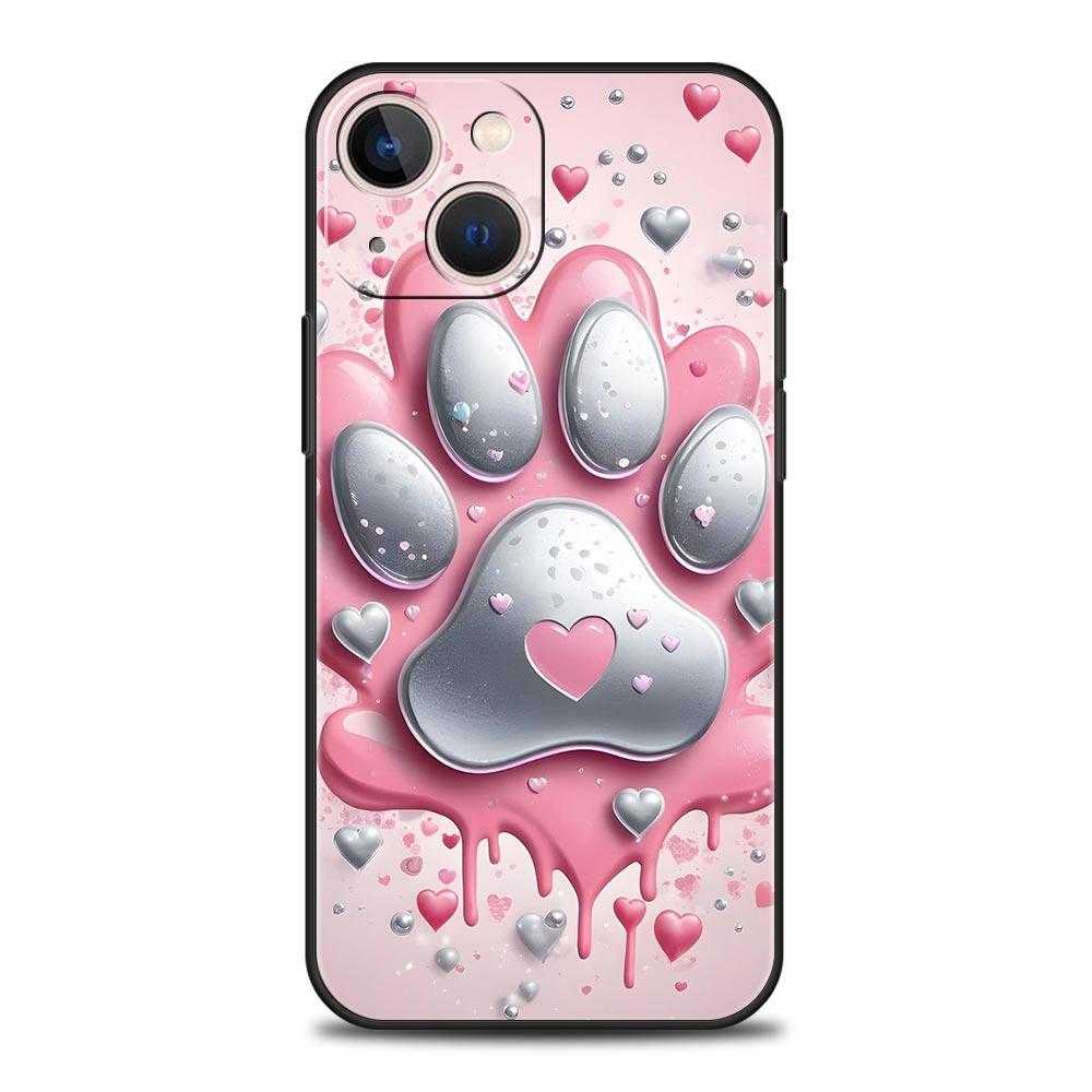 Og Paw Print Aesthetics Phone Case Cover for iPhone 17 16 15 14 13 12 11 Pro Max 17 Air Plus Shockproof Soft TPU Shell Funda Bag