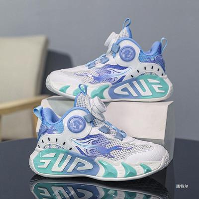 Детские баскетбольные кроссовки, спортивная обувь, сетчатые дышащие и легкие тренировочные кроссовки с фрикционным звуком