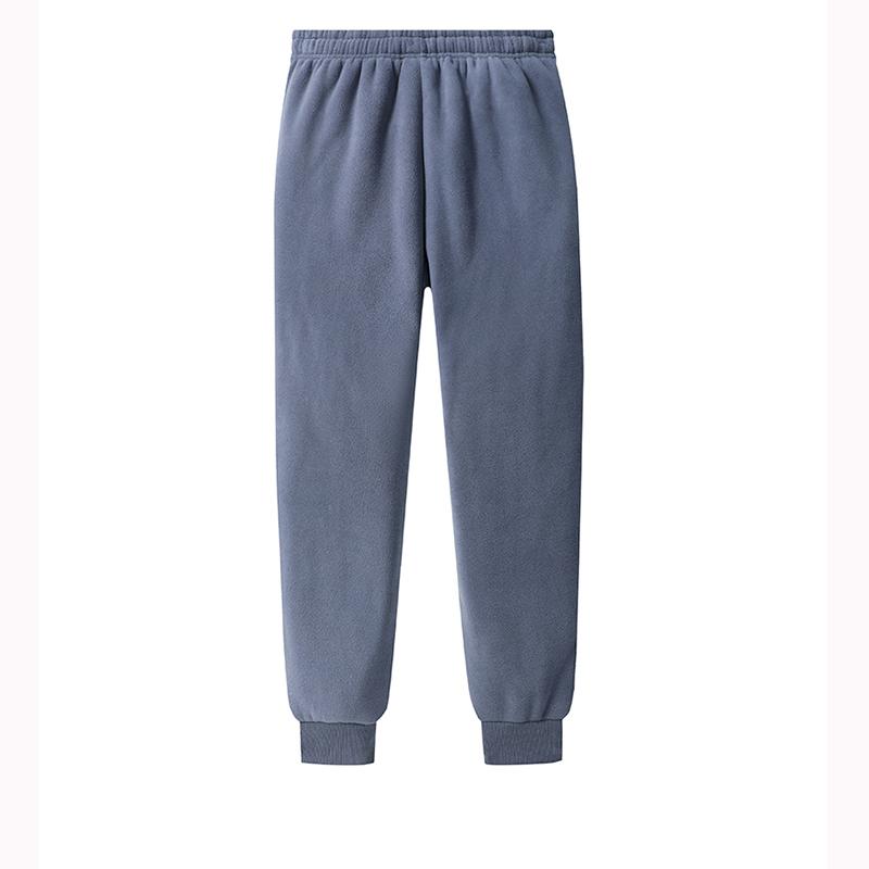 Мужские флисовые теплые брюки, свободные термобрюки на шнурке, осенне-зимняя верхняя одежда, спортивные штаны