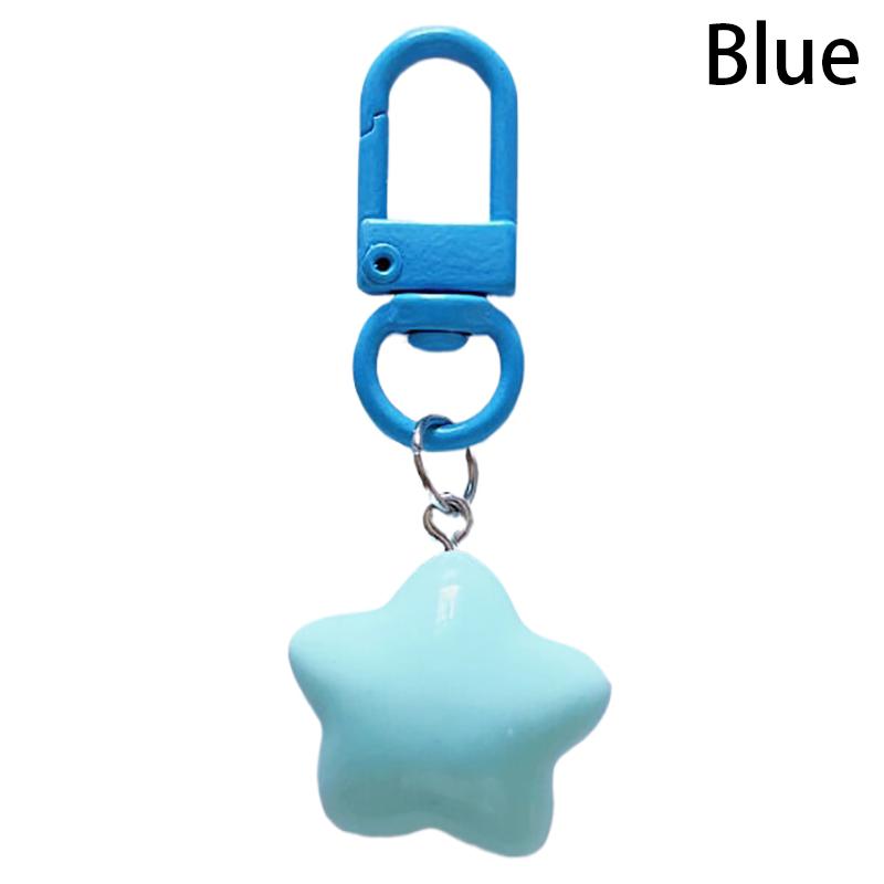 1 Pcs Cute Stars Keychain Pendant Keyring For Girls Backpack Charm Headphone Case Accessory Creative Gifts