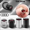 4Pcs Car Styling 3D Aluminum Metal Car Wheel Tire Air Valve Caps Cover For 4HGVI A3 A4 b6 b8 b7 A6 A8 S Line S3 S4 S6 Q3 Q5 Q7 Q8