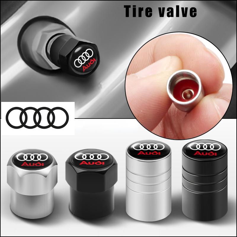 4Pcs Car Styling 3D Aluminum Metal Car Wheel Tire Air Valve Caps Cover For 4HGVI A3 A4 b6 b8 b7 A6 A8 S Line S3 S4 S6 Q3 Q5 Q7 Q8