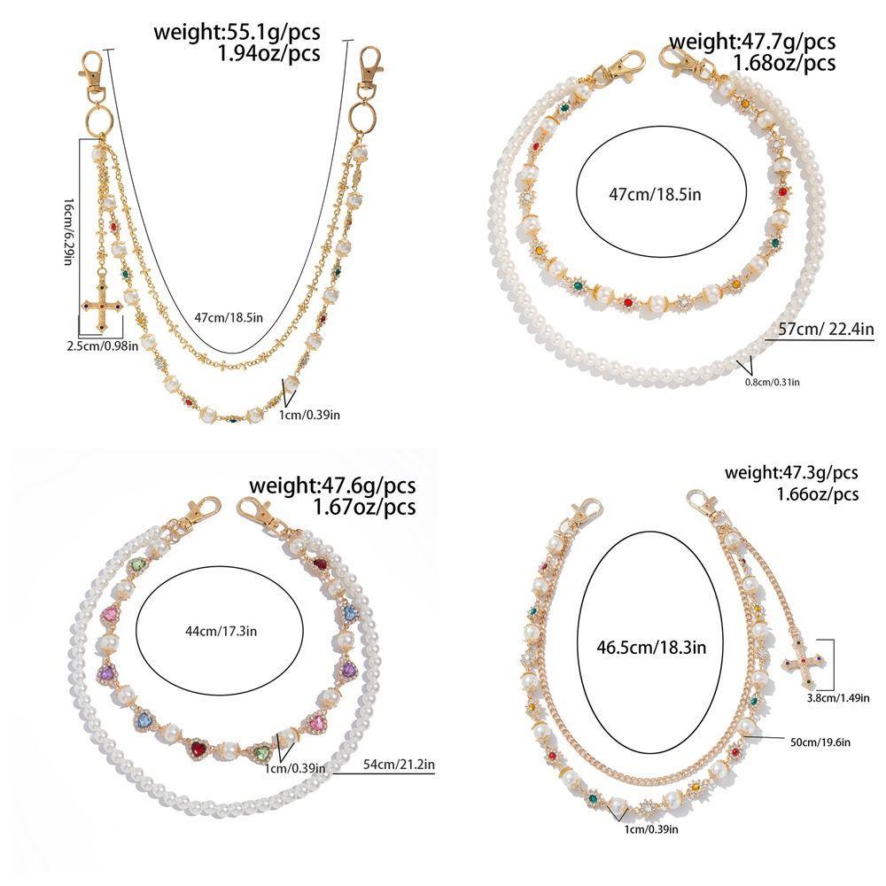 Кисточка Жемчужная Цепочка на Талию Готическая Цепочка для Брюк Гот Кисточка Цепочка для Джинсов Мужская