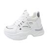 Women's White Platform Sneakers Breathable Mesh Running Shoes for Mujer Thick Bottom Non Slip Casual Sports Sandals Chaussure