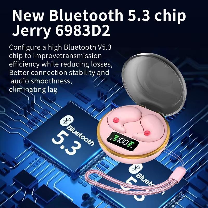 Невидимые наушники для сна Беспроводные наушники Bluetooth 5.3 Активное шумоподавление Водонепроницаемые гарнитуры Стереозвуковые наушники