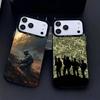 Крутой Чехол Спецназа Армии Для iPhone 16,15,14,17,13,12,11,Mini,Pro,SE,XS,MAX,Air,Черный Матовый Силиконовый Чехол