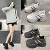 Осень и зима 2025 новые кроссовки для папы женские студенческие спортивные кроссовки интернет-знаменитость повседневная женская обувь универсальная толстая подошва увеличить папа