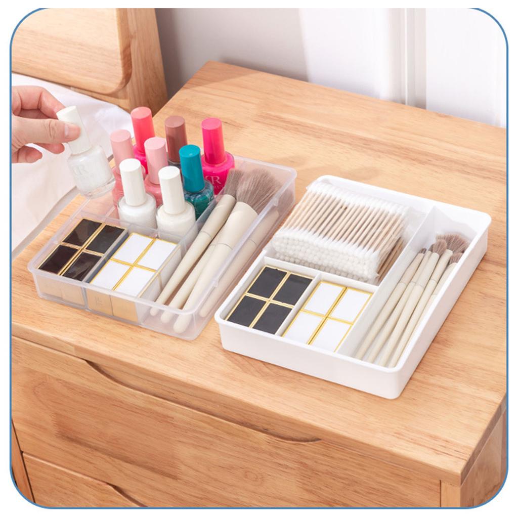 Desktop Organizer Box Drawer Divider Tray Desk Makeup Classification Storage Box for Bathroom Office Transparent