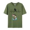 Clothing 2024 Newest Fisher Ekg Tshirts Pure Cotton Outdoor Tops Shirt for Men TShirt Group Printed TShirt