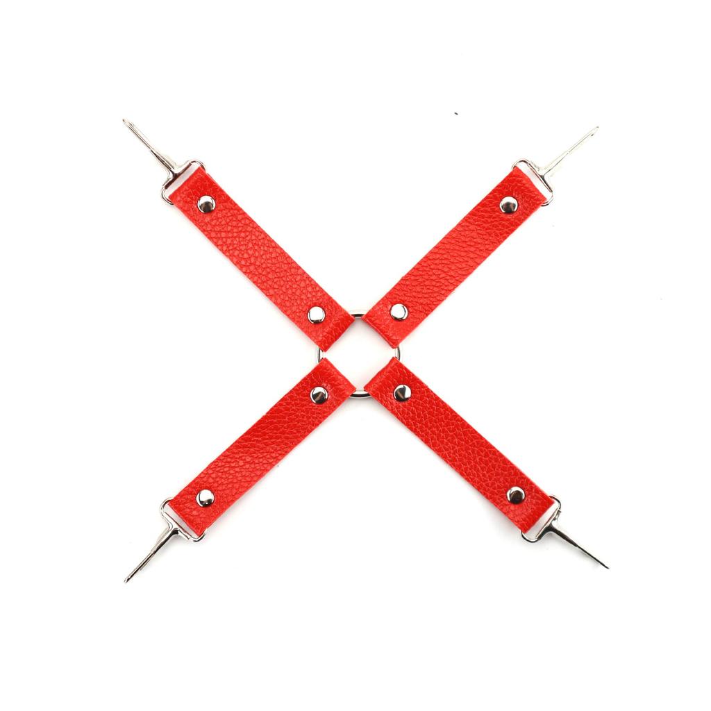 Кожаные щенячьи наручники и ножные путы SM Взрослый набор