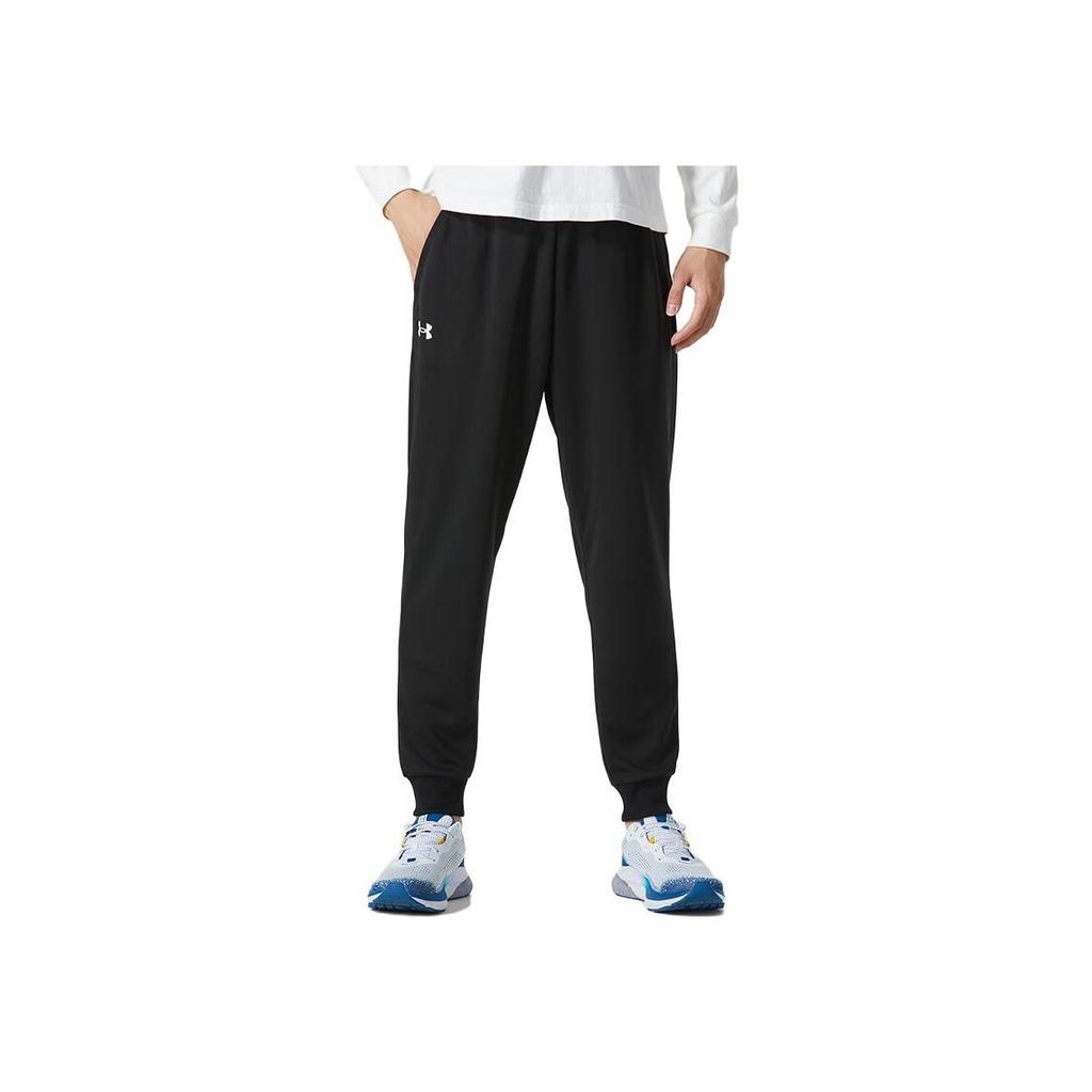 Under Armour Logo Print Breathable Casual Knit Sports Pants Men Bottoms Black 23600704-001