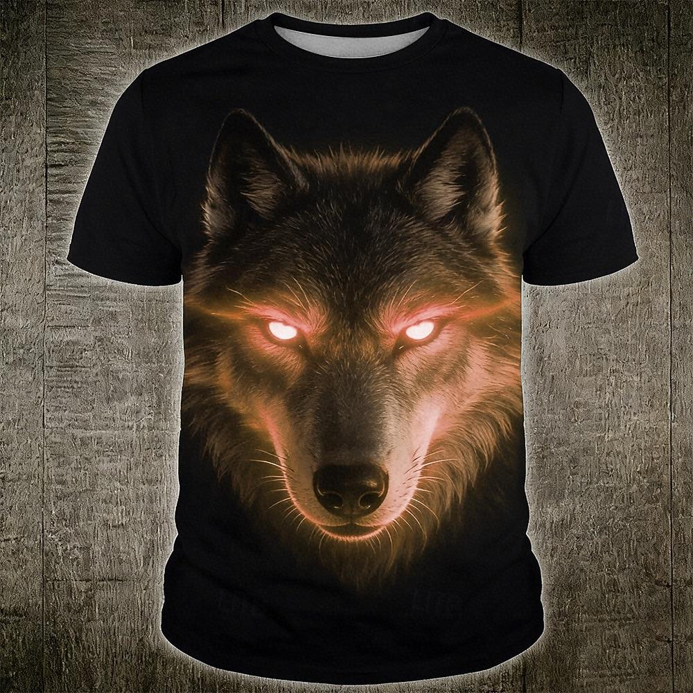 Men's Dragon T Shirt Short Sleeve T shirt 3D Print Crew Neck Shirt Designer Gothic Party Street Casual White Summer Spring