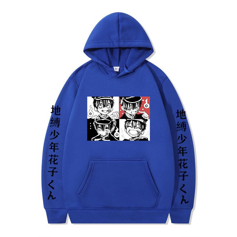 Японская анимация Туалетный Ханако-кун Толстовки с принтом Свитшот Унисекс Осень Зима Флис Уличная одежда Топы Sudaderas