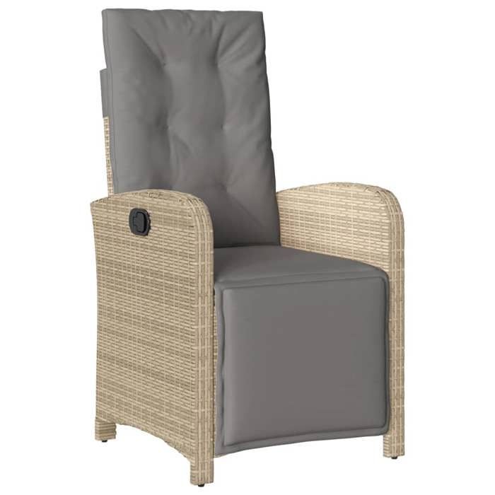 VidaXL Ensemble de bistro 3 pcs avec coussins beige résine tressée 3212591