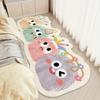 Cartoon Dopamine Long Carpet, Irregular Children's Bedroom Bedside Rug, Soft Sofa Cushion, Winter Home Decoration