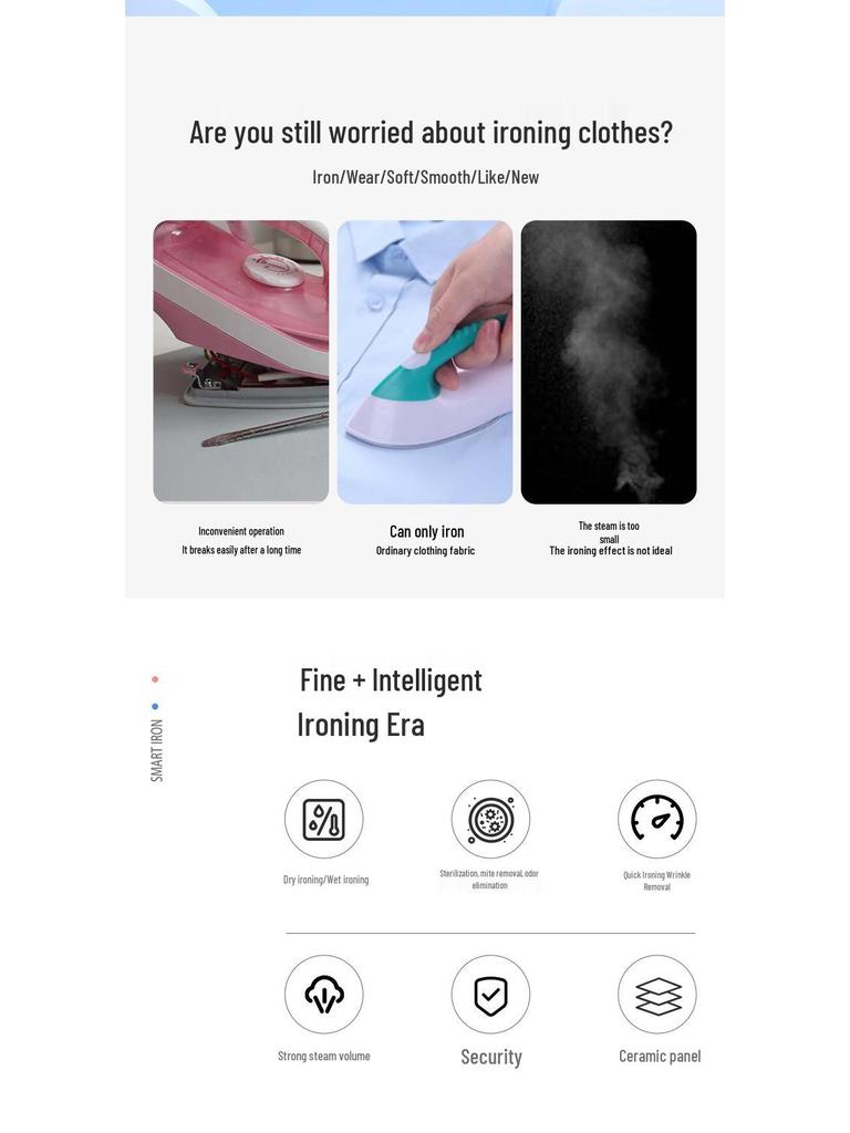 Компактный ручной отпариватель с керамической подошвой и большим резервуаром для воды