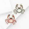 Creative Alloy Rhinestone Crab Brooch Cute Exquisite Men'S And Women'S Suit Shirt Corsage Jewelry Pin