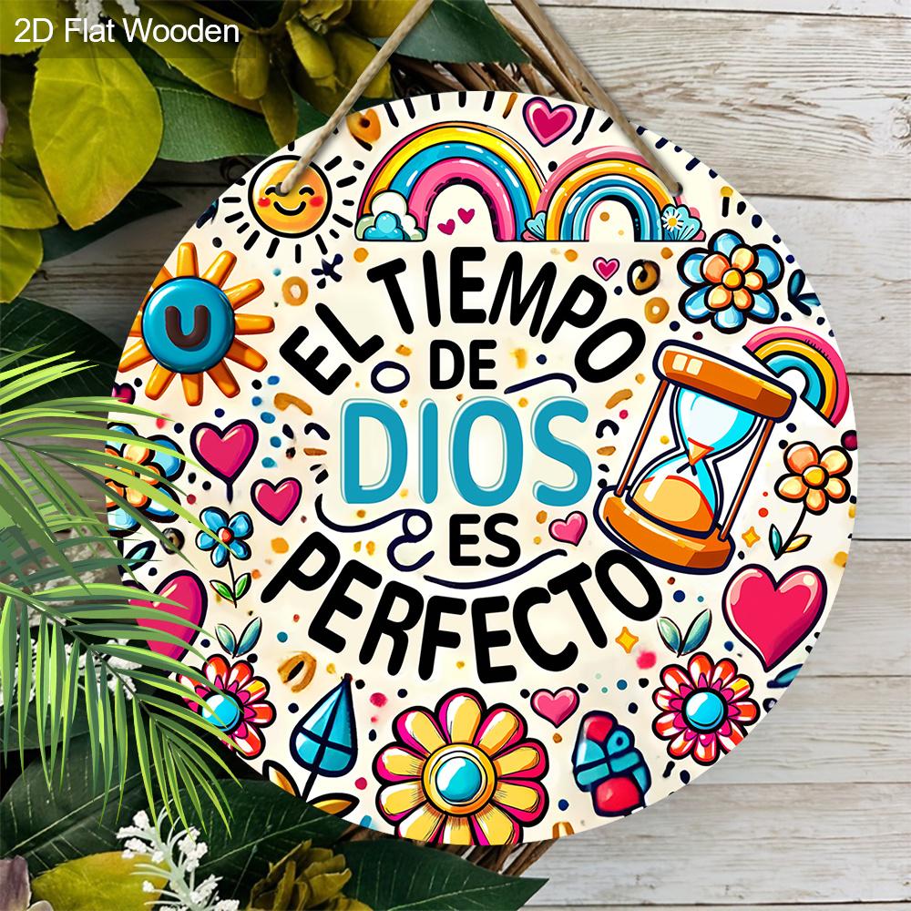 Wooden Chic Round Wall Art - Frameless, Perfect for Home, Cafe, Bedroom, Bar, Living Room Decor Unique Holiday Gift for Door, Wall, Home, Farmhous