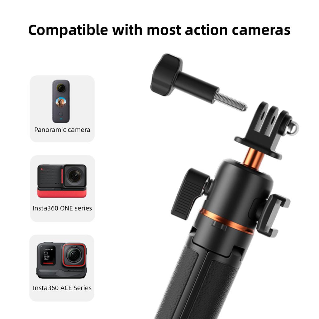 VRIG TP-08S Модернизированная спортивная камера селфи палка штатив подставка алюминиевый сплав 55 см/21,7 дюйма макс.. Высота