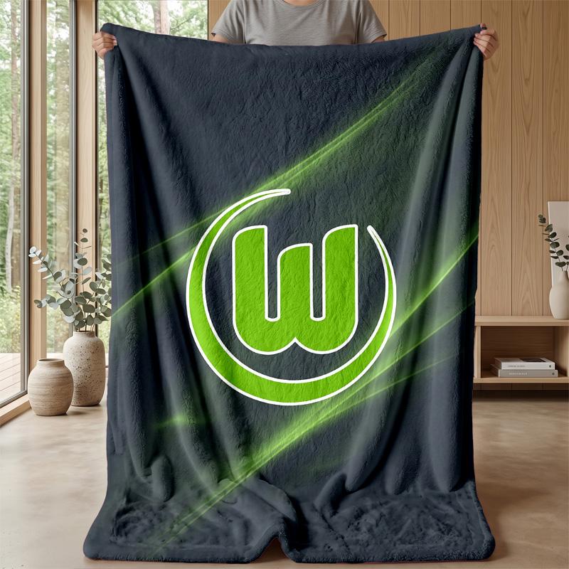 VfL Wolfsburg FC Soft Flannel Fleece Blanket Lightweight Cozy Warm Throw Blanket For Sofa Bed Home Decor