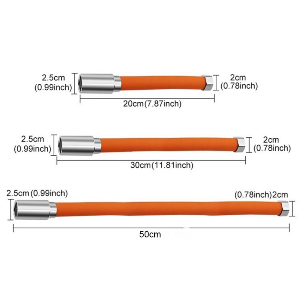 1Pcs 360° Rotating Lengthening Tube Wash Basin Flexible Hose Faucet Extender Pipe Kitchen Bathroom