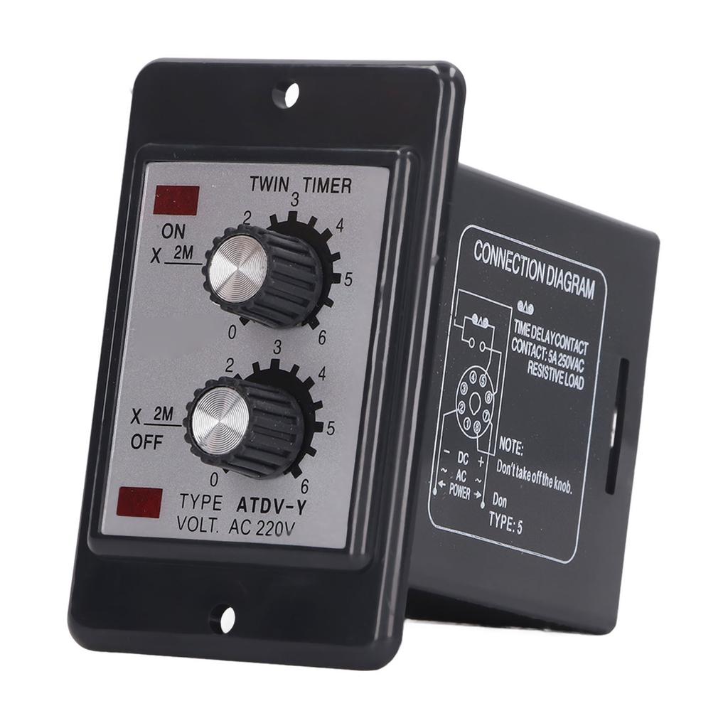 12м Двойное реле времени Антипомеховая медная катушка Серебряный контакт Реле задержки времени AC220V