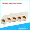 RJ45 Unshielded Network Cable Connector, Straight-Through Extension, 100-Pack