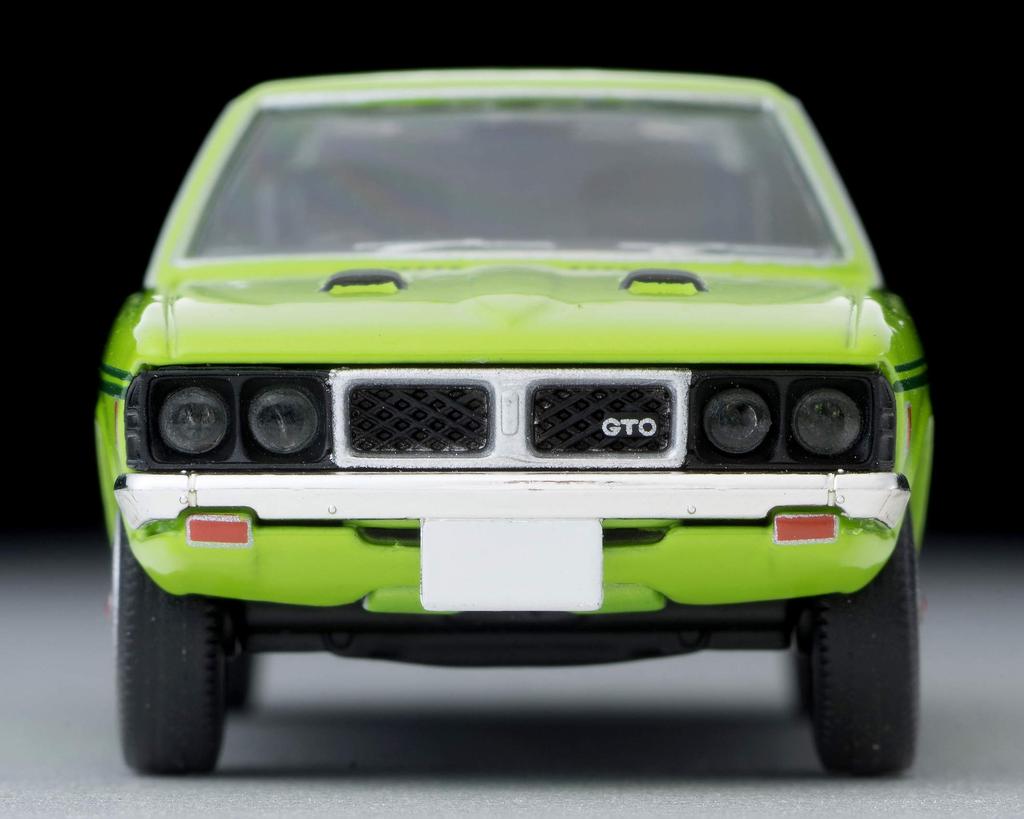 Tomytec Tomica Limited Vintage Neo Mitsubishi Colt Galant GTO MR 1970 Finished Model 1/64 LV-N204d Model, Yellow-Green,