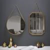 Round/Hexagonal/Rectangle Nordic Decorative Mirror Metal Chain Wall Hanging Mirror Bathroom