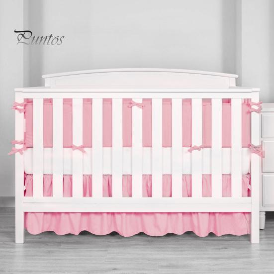4Pcs/Set Crib Rail Covers Protect Your Baby's Crib Prevent Collisions Solid Color Heightened Crib Rail Covers