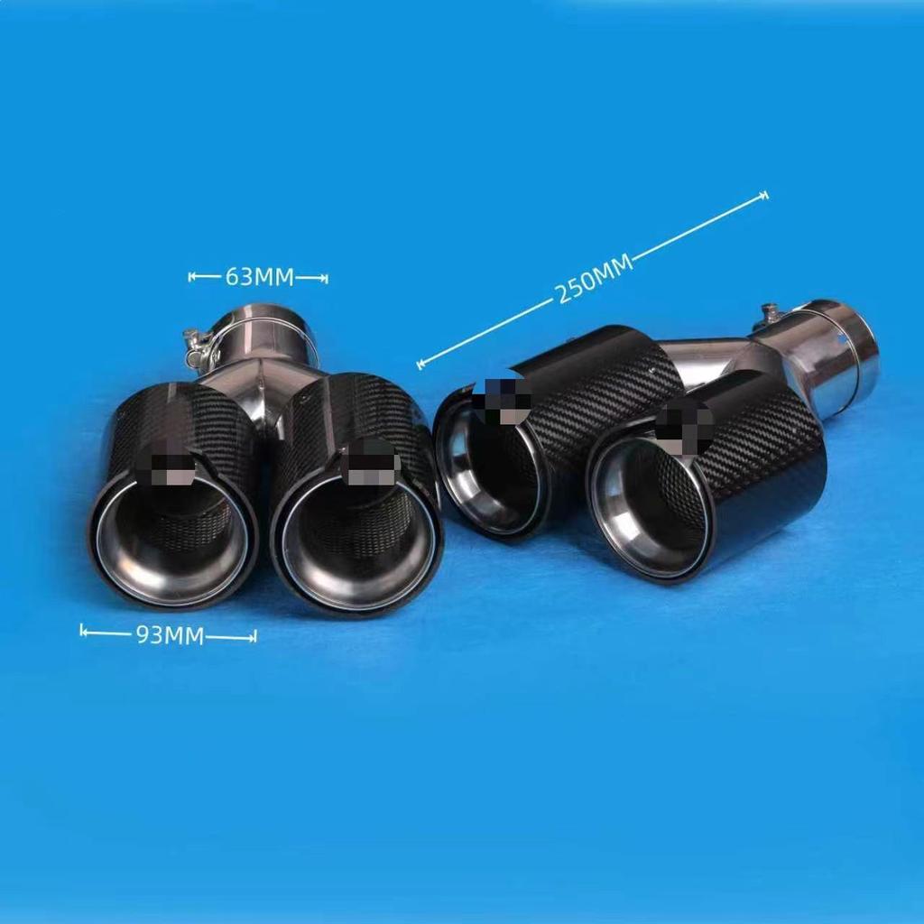 Модификация выхлопной насадки BMW M2/M3/M4 Титан Черный и Синий Углеволокно