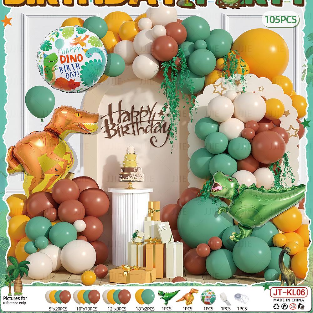 Украшение для сцены на день рождения динозавра для детей - Набор из воздушных шаров и для создания атмосферы вечеринки для мальчиков и девочек