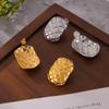 Геометрические серьги Wind Titanium Steel Square Grid Simple Light Luxury Color-Preserving Stud Earrings Jewelry