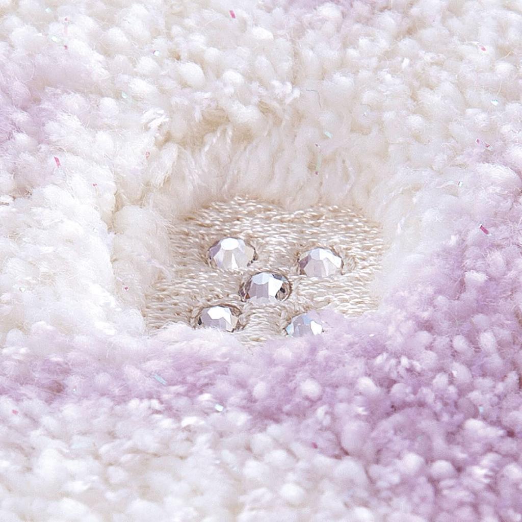 Senko NYNAS Grand Toilet Lid Cover with Adhesive Lavender with 36335 Sheet, Standard/Flush Type, Rhinestones,