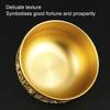 Hundred Blessings Chinese Fortune Bowl 10cm Brass Treasure Bowl  Gift For Wealth