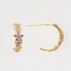 Circle Hoop Earring Clear Colorful Cubic Zirconia Flower Hoops 2023 New Design Hoop Earrings