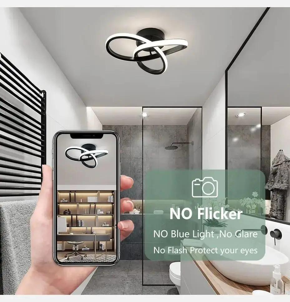 Современный потолочный светильник Бытовой светодиодный подвесной светильник Трехцветный свет Освещение для спальни Поверхностный монтаж 220 В Освещение для ресторана