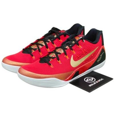 Kobe 9 Low Protro EM "China" Легкие Удобные Дышащие Отзывчивые Сцепление Низкие Баскетбольные Кроссовки Мужские Красный Черный IH1400 600