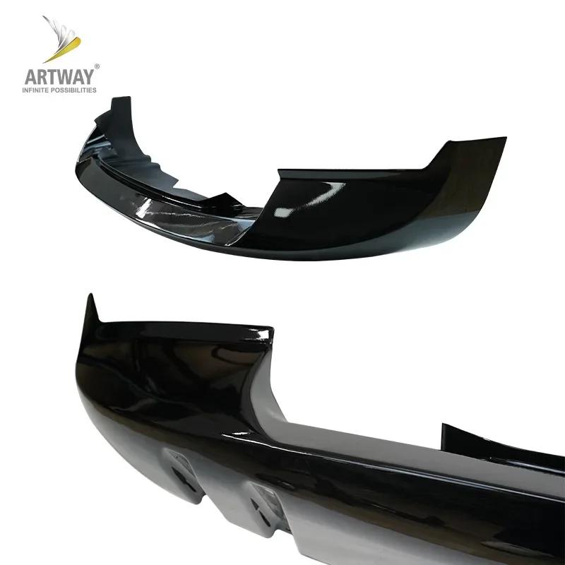 For Land Rover Defender 90/110 2020 2021 2022 2023 High Quality ABS Black Bumper Front Lip Wind Knife Spoiler Cover Body Kit YU1