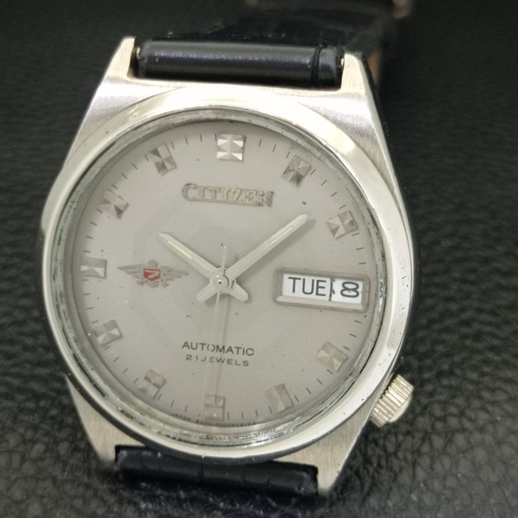 AUTOMATIC VINTAGE CITIZEN 8200 JAPAN MENS ORIGINAL DIAL WATCH A702152-5 R208-a702152