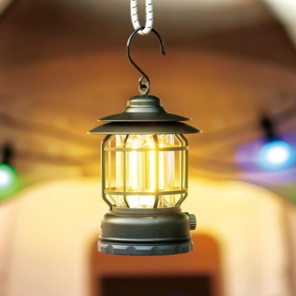 Hanging Rechargeable LED Camping Lantern, (Black)