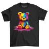 Teddy Bear Paint Drip Design T-Shirt - Cute and Colorful! Funny T-shirt, Unisex