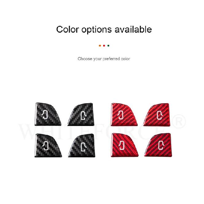For Tesla Model Y Juniper 2025 Carbon Fiber Door Switch Button Trim Stickers Model 3 Highland Open Door Button Sticker Accessory