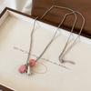 Colorful Tassel Pendant Necklace Sweater Chain Grape Skewers Necklace Collarbone Chain  Gift