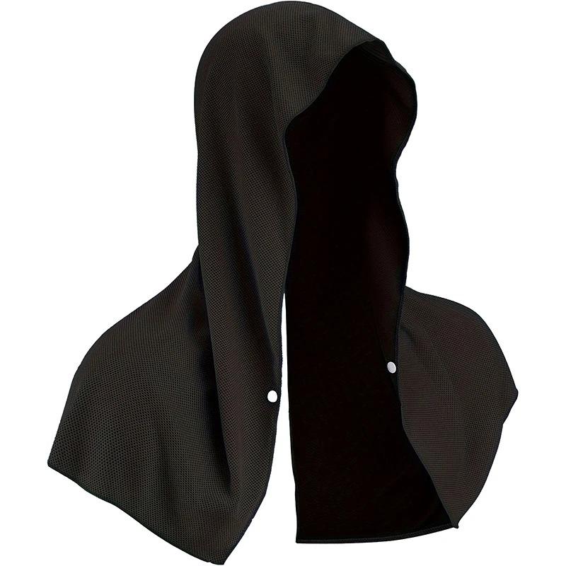 Охлаждающее полотенце с капюшоном для спортзала, фитнеса, быстросохнущее полотенце для спорта, бега, велоспорта, впитывающие пот полотенца, шапка, шарф, мягкое полотенце из микрофибры