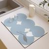 Маленький свежий коврик на столешницу, грязеотталкивающий, термостойкий, теплоизоляционная подкладка, водопоглощающий, быстросохнущий, противоскользящий коврик
